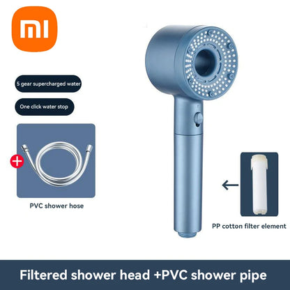 Xiaomi 5 Modes Shower Head High Pressure Showerhead Portable Filter Rainfall Faucet Tap Bathroom Bath Home Bathroom Accessories