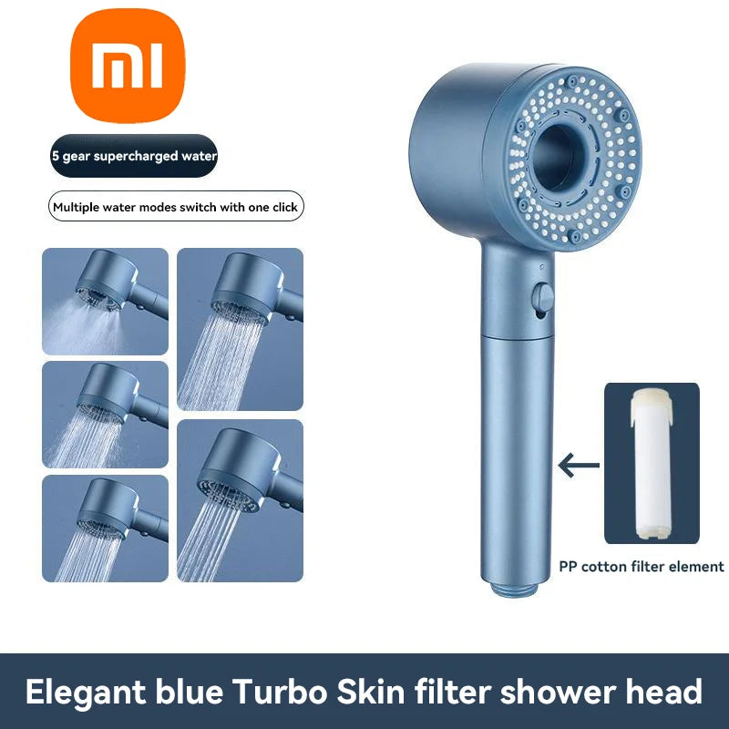 Xiaomi 5 Modes Shower Head High Pressure Showerhead Portable Filter Rainfall Faucet Tap Bathroom Bath Home Bathroom Accessories